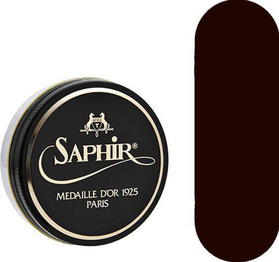 Saphir - bijenwas voor schoenen - Medaille d'Or Pate de Luxe - Donker Bruin - 50ML