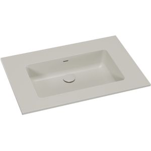 Storke Diva enkele wastafel mat zijdegrijze top solid 75 x 52 cm