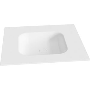 Balmani Tablo Arcato enkel tablet mat witte solid surface 75 x 55 cm