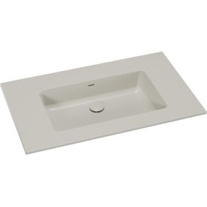 Storke Diva enkele wastafel mat zijdegrijze top solid 85 x 52 cm