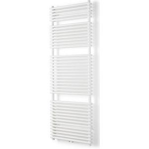 Vipera Alegria dubbele handdoekradiator 60 x 180 cm elektrische verwarming glanzend wit zij- en middenaansluiting 1,875W, weerstand inbegrepen