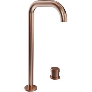 Blaufoss Pavilion Flat verhoogde 2-gats wastafelkraan Brushed Rose Gold