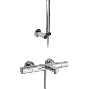 Blaufoss Apollo thermostatische kraan muurmontage opbouw badkraan glanzend chroom