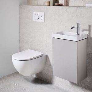 Geberit Acanto hangtoilet glanzend wit randloos, inclusief isolatieset