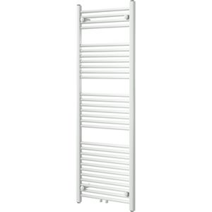 Vipera Kanza enkele handdoekradiator 50 x 150 cm centrale verwarming glanzend wit zij- en middenaansluiting 679W