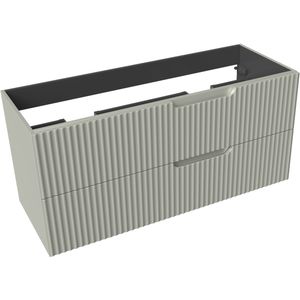 Linie Ribbo zwevende wastafelonderkast 120 x 46 cm greige 2 lades