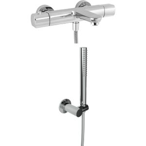 Blaufoss Boris thermostatische kraan muurmontage opbouw badkraan glanzend chroom