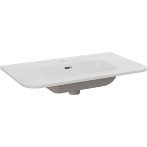 Storke Kera Soft enkele wastafel glanzend witte porselein 80 x 46 cm