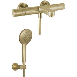 Blaufoss Apollo Opbouw badkraan brushed champagne gold Incl. handdoucheset