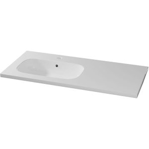 Storke Planza asymmetrisch linkse wastafel glanzend composiet marmer 100 x 46 cm