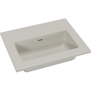 Storke Diva enkele wastafel mat zijdegrijze top solid 45 x 35 cm