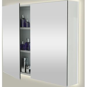 Storke Reflecta spiegelkast 95 x 75 cm glanzend wit met spiegelverlichting
