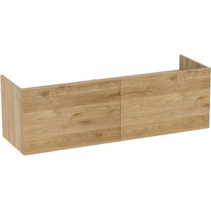 Balmani Cubo zwevende wastafelonderkast 164 x 53 cm ruwe eik 4 lades