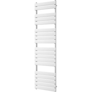 Vipera Vulcan enkele handdoekradiator 60 x 180 cm zowel elektrisch als cv mogelijk mat wit zijaansluiting 1,320W