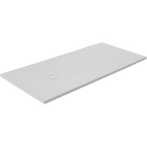 Luca Varess Classy douchebak 160 x 80 cm composietmarmer mat wit rock structuur