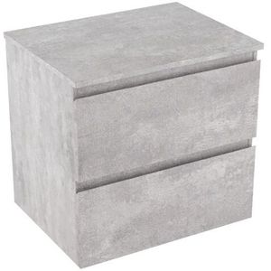 Linie Lado zwevend  60 x 46 cm beton donkergrijs met Lado enkel tablet in melamine