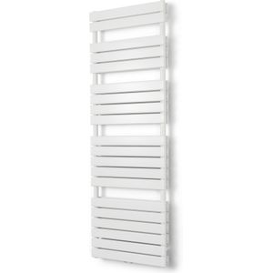 Vipera Vulcan dubbele handdoekradiator 60 x 183,5 cm elektrische verwarming glanzend wit zij- en middenaansluiting 1,975W, weerstand inbegrepen