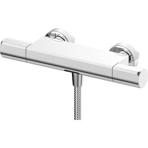 Blaufoss Eris Opbouw badkraan thermostatisch chroom met handdoucheset