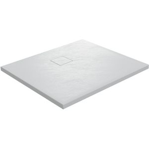 Linie Rumba douchebak 90 x 90 cm acryl mat wit leisteenstructuur