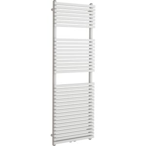 Vipera Vesuvio enkele handdoekradiator 50 x 150 cm elektrische verwarming glanzend wit zij- en middenaansluiting 1,044W, weerstand inbegrepen