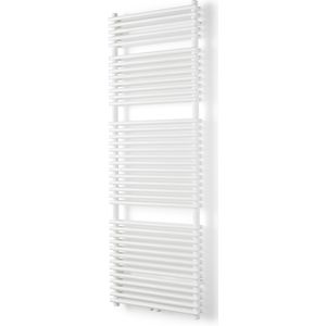 Vipera Alegria dubbele handdoekradiator 60 x 180 cm centrale verwarming mat wit zij- en middenaansluiting 1,875W