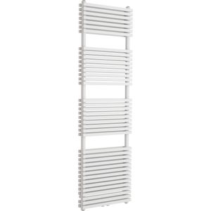 Vipera Vesuvio dubbele handdoekradiator 50 x 180 cm elektrische verwarming glanzend wit zij- en middenaansluiting 2,125W, weerstand inbegrepen