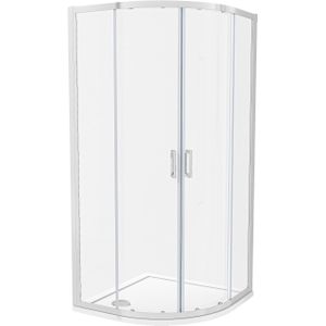 Luca Varess Vidor douchehoek kwartrond 90 x 90 cm helder glas glanzend chroom profiel