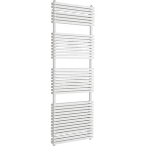 Vipera Vesuvio dubbele handdoekradiator 60 x 180 cm elektrische verwarming glanzend wit zij- en middenaansluiting 2,500W, weerstand inbegrepen