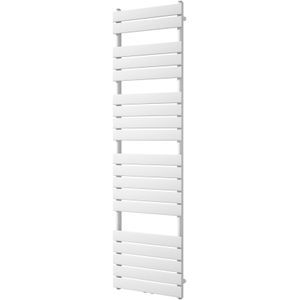 Vipera Vulcan enkele handdoekradiator 50 x 180 cm centrale verwarming mat wit zij- en middenaansluiting 1.044W