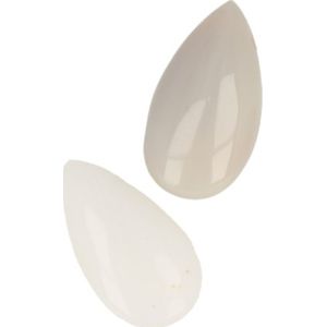 Jade wit edelsteen druppel hanger