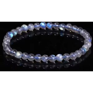 S4H MAANSTEEN A5 KWALITEIT BLAUW Edelstenen armband /  Hoogste kwaliteit 6 mm kralen / size 18 cm
