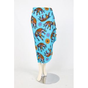 Om Namaste Sarong - 308 - Olifanten - blauw