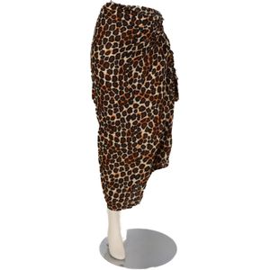 Om Namaste Sarong - 401 - dierenprint - panter - bruin