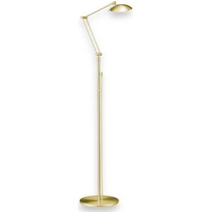 Knapstein LED vloerlamp Curl messing mat