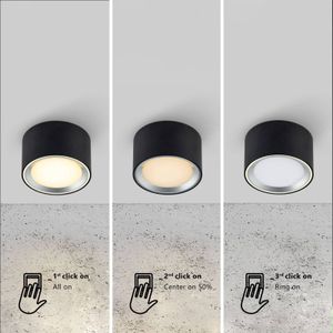 Nordlux LED downlight Fallon 3-step-dim, wit/staal