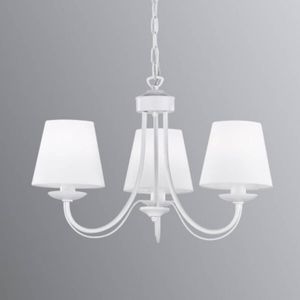 Trio Lighting Kroonluchter Cortez, wit, 3-lamps