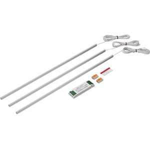 dot-spot LED lichtlijn set sl 3,5 2.700 K 60 cm Lichtlinien Set, alu / grijs / zink, Badkamer, Aluminium, Lichtbalk
