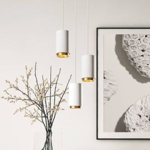 TECNICO by Sforzin Design hanglamp Propilei, dimbaar, wit / opaal, Woon-/ Eetkamer, Gips / Klei, Modern, hanglamp