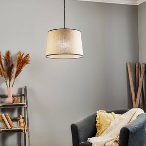 Duolla Hanglamp Jute&black natuurlijk bruin Ø40cm 1-lamp