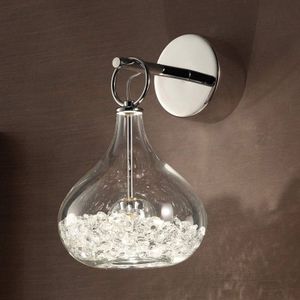 Sil-Lux Wandlamp GRAAL, helder / transparant, Woon-/ Eetkamer, metaal, Modern, wandlamp