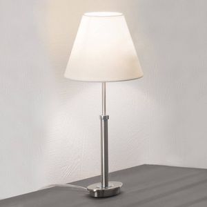 ORION Nikkelen tafellamp Lilly met stoffen kap, 22 cm