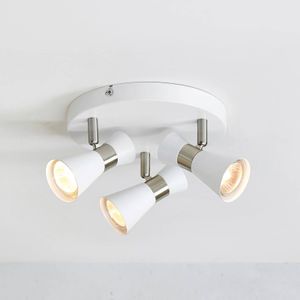 Markslöjd Plafondlamp folie, 3-lamps wit/staal