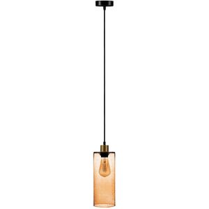 Solbika Lighting Hanglamp Soda glazen cilinder lichtbruin Ø 12cm