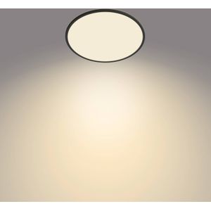 Philips SuperSlim plafondlamp 2.700K Ø42cm zwart