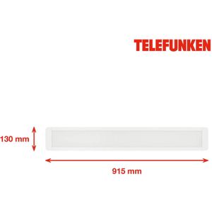 Telefunken LED opbouwpaneel Poel, lengte 91,5cm, 37W, wit 840