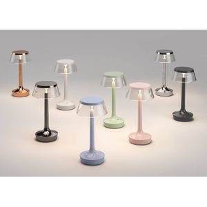 FLOS LED tafellamp Bon jour unplugged, rosé