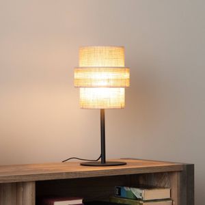 TK Lighting Calisto tafellamp, Jute, naturel bruin, hoogte 38 cm