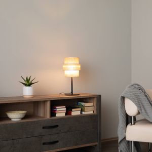 TK Lighting Calisto tafellamp, Jute, naturel bruin, hoogte 38 cm