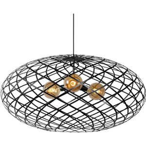 Lucide Hanglamp Wolfram, kap ovaal, 100 cm, zwart