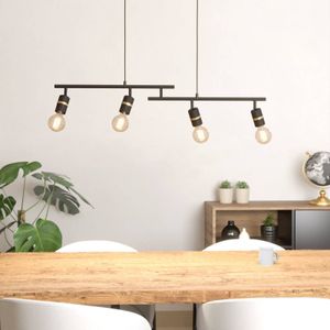 EGLO Hanglamp Lurone, zwart, 4-lamps